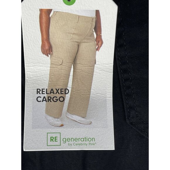 RE generation By Celebrity Pink Womens Size 18 High-Rise  RELAXED Cargo Pants Bl - Picture 4 of 10